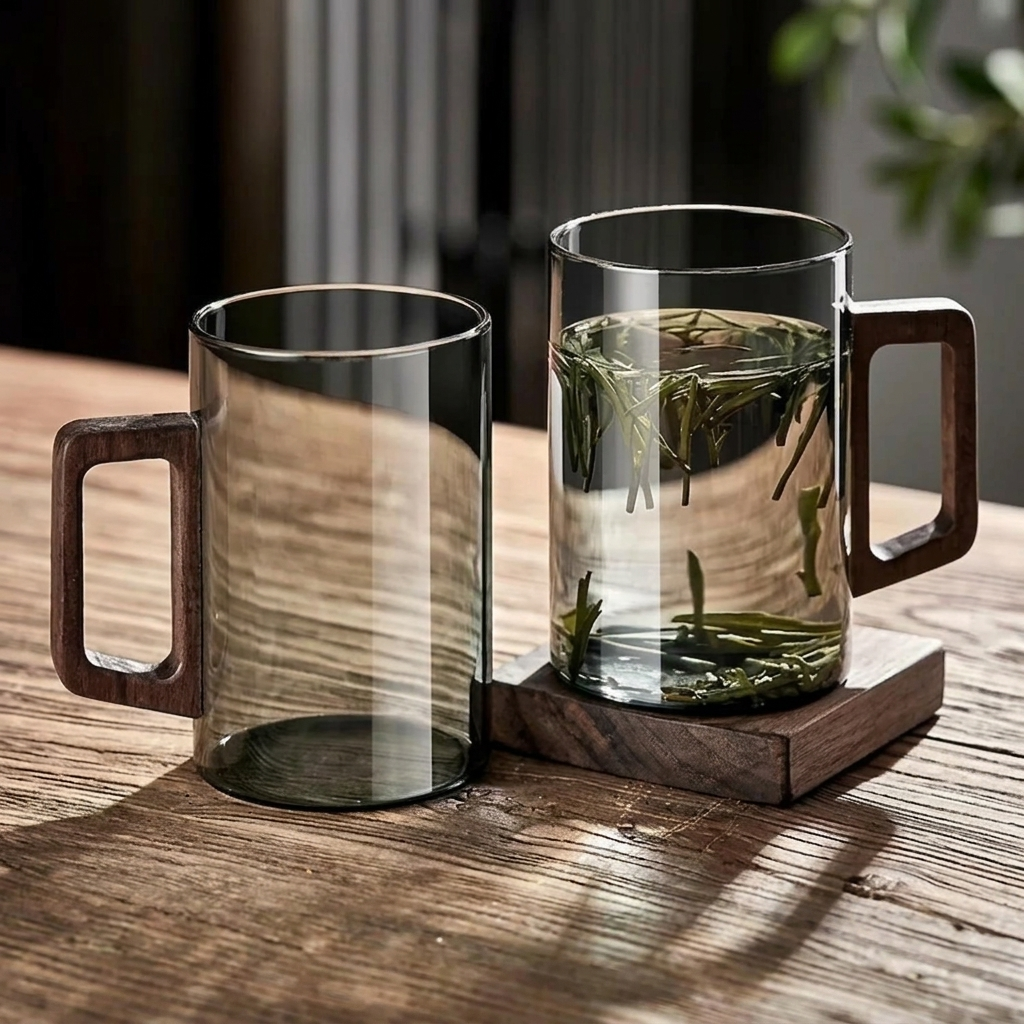 Caneca No. 05 | Vidro & Madeira