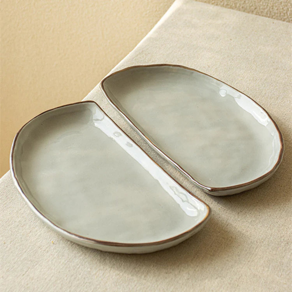 Travessa de Cerâmica No. 40 | Crescent Pebble