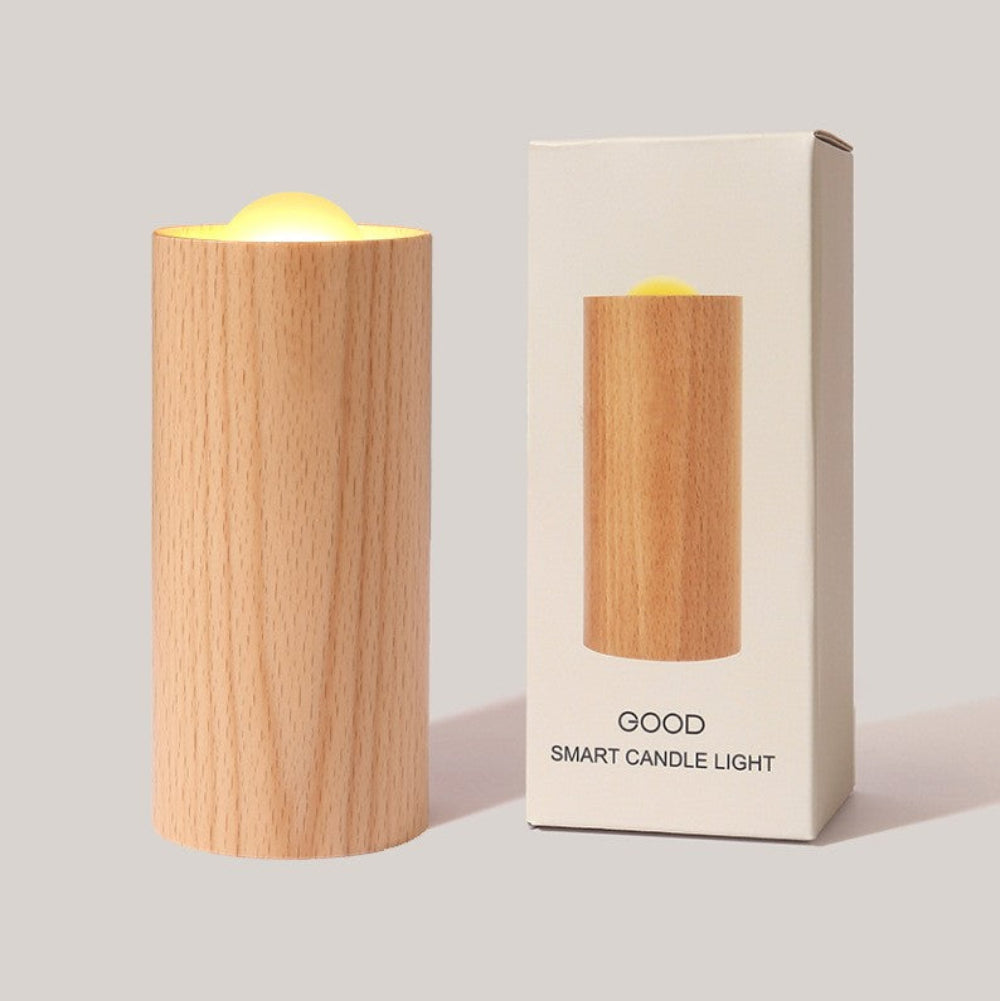 Candeeiro Cilíndrico No. 27 | Wood Aura (Sem Fios)