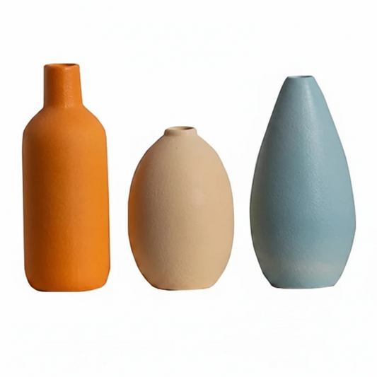 Conjunto de Vasos Cerâmicos No. 28 | Triad Sculpt (Set de 3)