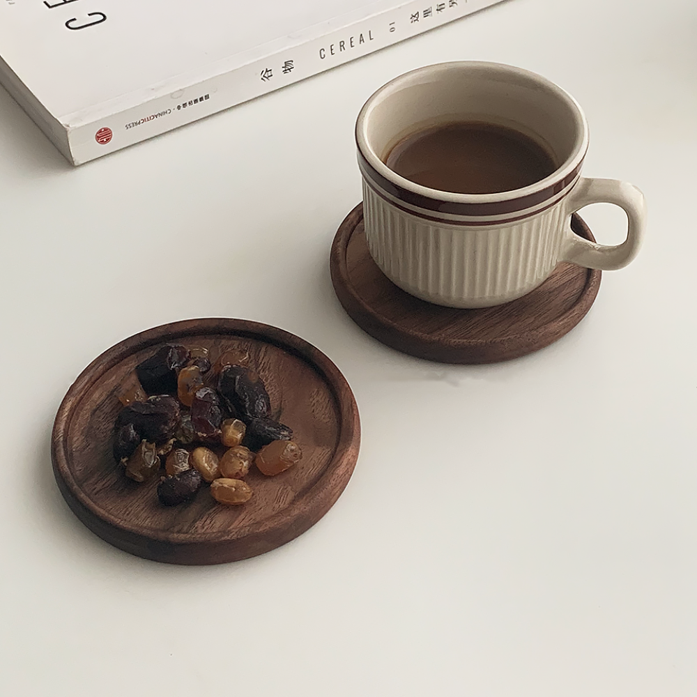 Base para Copos No. 16 | Walnut Zen (Set de 4)