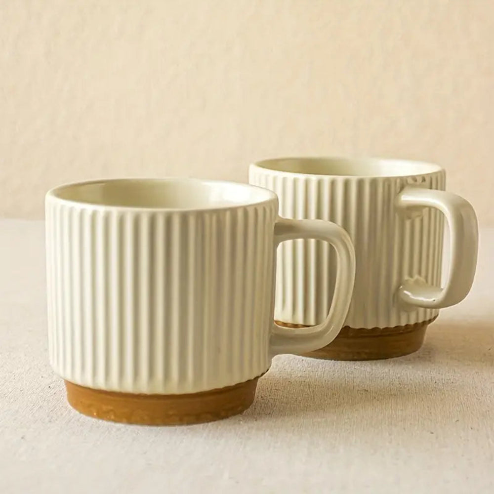 Chávena de Cerâmica No. 12 | Stripe Terra (Set de 2)