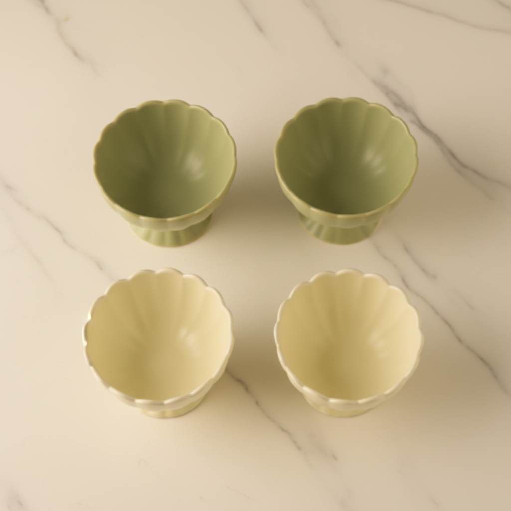 Composição Set de 4 - Taça de Cerâmica No. 01 Studio Petal